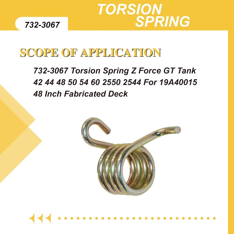 Szuenh Unleash the power of your mower with the 732-3067 torsion spring Z Force GT tank! Perfect match for models 42, 44, 48, 50, 54, 60, 2550 and 2544 1 spring received - Image 5